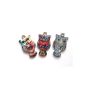 Metal charms Owls 3 pcs 12424-2401 12x23mm