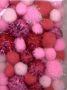 Mix PomPom Set roze incl glitter 50 ST 2 cm, 2.5 cm, 3.5 cm 12233-3304