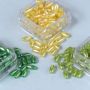 Oval pearls trio Yellow, Light green, green 6MM 12100-0002