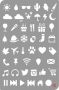 Pronty Bullet Journal Stencil Icons 470.851.002 12x18cm