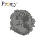 Pronty Rubber stamp unmounted Woman Round 497.003.007 60x60mm (03-24)