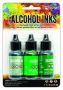 Ranger Alcohol Ink Ink Kits Mint/Green Spectrum 3x15 ml TAK69652 Tim Holtz