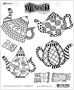 Ranger Dylusions Cling Stamp Set Everything Stops for Tea DYR80244 Dyan Reaveley