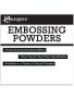 Ranger headercard - Embossing Powders HDR37668