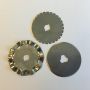 Spare blades for rotary cutter 45mm - 1 straight, 1 wave, 1 perf. 12411-1121