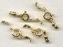 Spring clasp+d.splitring+ calottes gold 4 PC 11808-1322