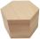 wooden box hexagon with loose lid 137cm x 119cm x 9cm paulownia