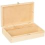 Wooden drawing box with compartments 27cm x 16cm x 6,5cm pine
