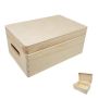Wooden storage box with lid 30cm x 20cm x 13,5cm