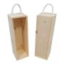 Wooden wine box with sliding cover pinewood 35cmx10,8cmx11cm